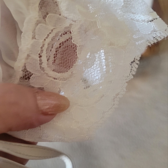 Vintage Frederick's of Hollywood lace sheer white robe negligee cover - Picture 6 of 13